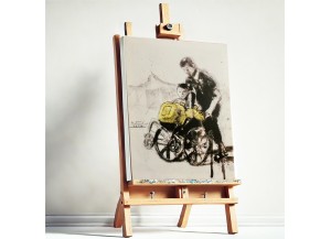 Authentic Art from Gaza - fresh water, wheelchair
