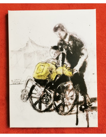 Authentische Kunst aus Gaza - Süßwasser, Rollstuhl