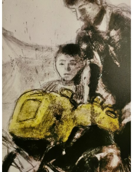 Authentische Kunst aus Gaza - Süßwasser, Rollstuhl