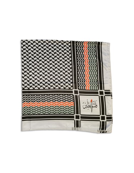 Palästinenser - Allover Print Schal/ Shemagh, Keffieh (Design Keffiyeh / Koffiyeh), Palästinaflagge, ArdAlkhair