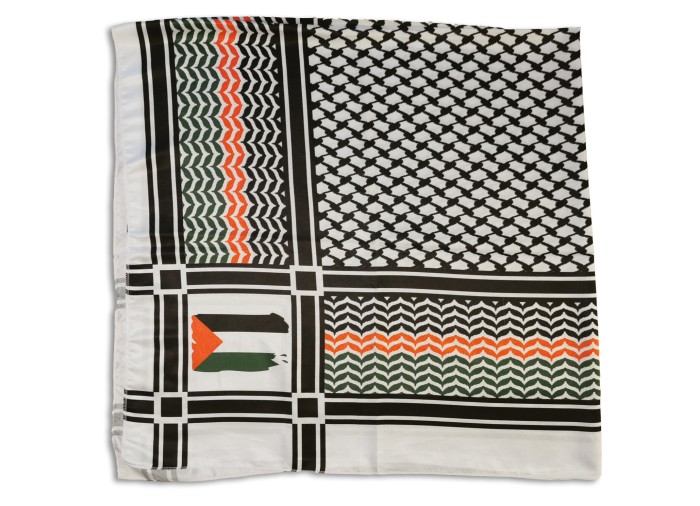 Palästinenser - Allover Print Schal/ Shemagh, Keffieh (Design Keffiyeh / Koffiyeh), Palästinaflagge, ArdAlkhair