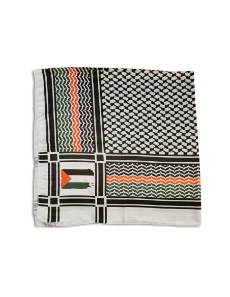 Palästinenser - Allover Print Schal/ Shemagh, Keffieh (Design Keffiyeh / Koffiyeh), Palästinaflagge, ArdAlkhair