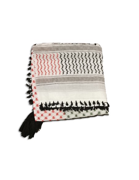 Palästinensischer Keffiyeh - Schal / Shemagh, Farben der palästinensischen Flagge - ArdAlkhair