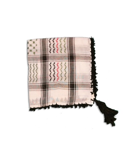 Palästinensischer Keffiyeh - Schal / Shemagh, Farben der palästinensischen Flagge - ArdAlkhair