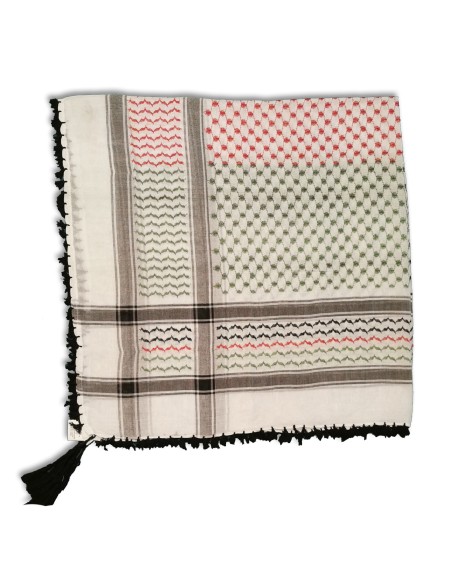 Keffiyeh Palestinienne - Écharpe / Shemagh, Couleurs du Drapeau Palestinien - ArdAlkhair