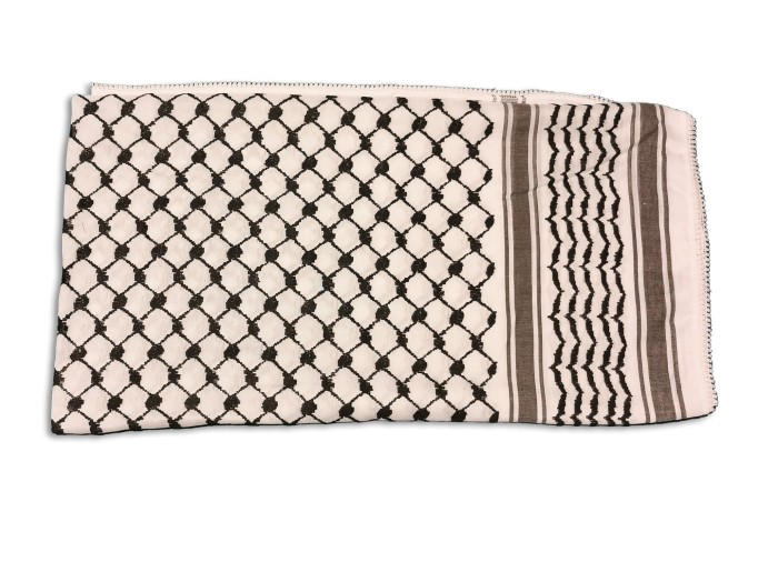 Keffieh (Keffiyeh/Koffiyeh) Shemagh noir/blanc...