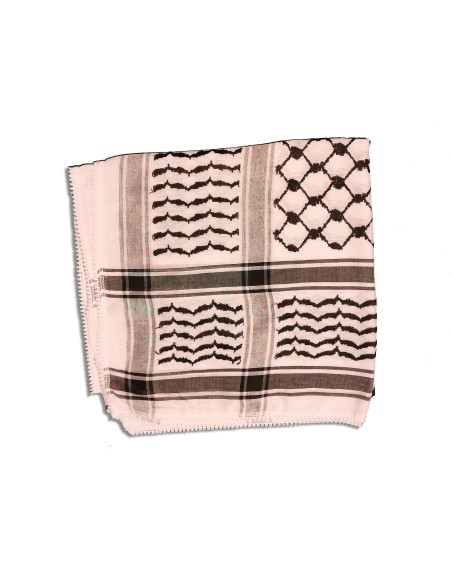 Keffieh (Keffiyeh/Koffiyeh) Shemagh noir/blanc 127 x 122 cm