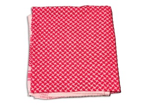 Palestinian Koffiyeh Scarf Shemagh, Red & White