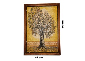 Olive Tree Harvest Mosaic – Made from Jerusalem Stones