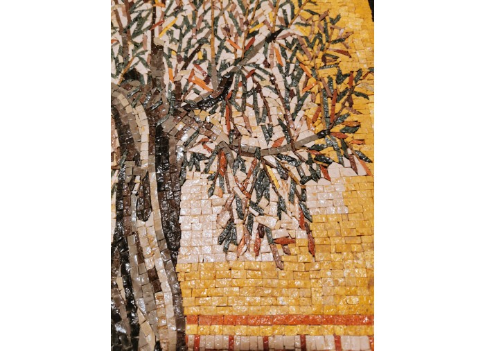 لوحة شجرة الزيتون عند القطاف – مصنوعة من حجارة...