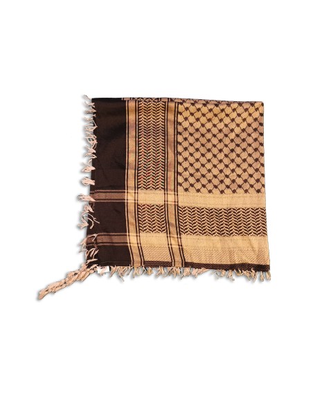 Keffieh palestinien (Keffiyeh / Koffiyeh) - Écharpe / Shemagh, Noir/ Or, ArdAlkhair