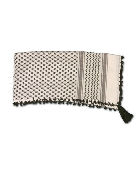 Palestinian Keffieh Koffiyeh Scarf Shemagh Black & White 127 x 122 cm