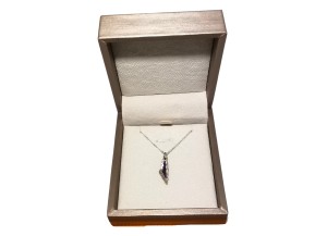 Collier Carte Miniature de la Palestine - Argent - Rouge