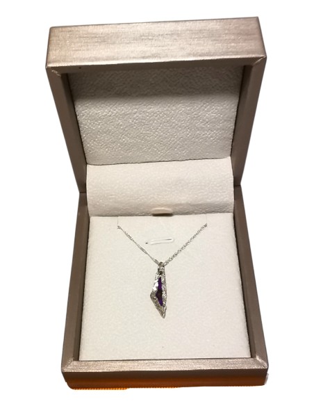 Mini-Palästina-Karten-Halskette - Silber -  Grün