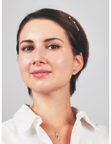 Collier Carte Miniature de la Palestine - Argent - vert