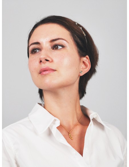 Collier Carte Miniature de la Palestine - Argent plaqué or