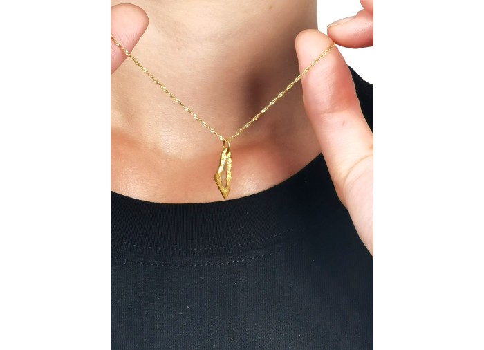 Collier Carte Miniature de la Palestine -...