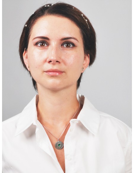 Palestine Coin Necklace - Silver - Green