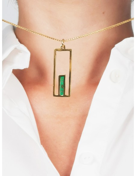 Jerusalem Gate Necklace - Green