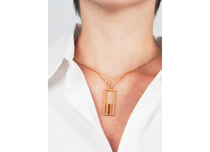 Collier Porte de Jérusalem - rouge