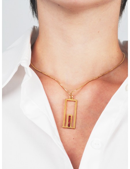 Jerusalem Gate Necklace - Red