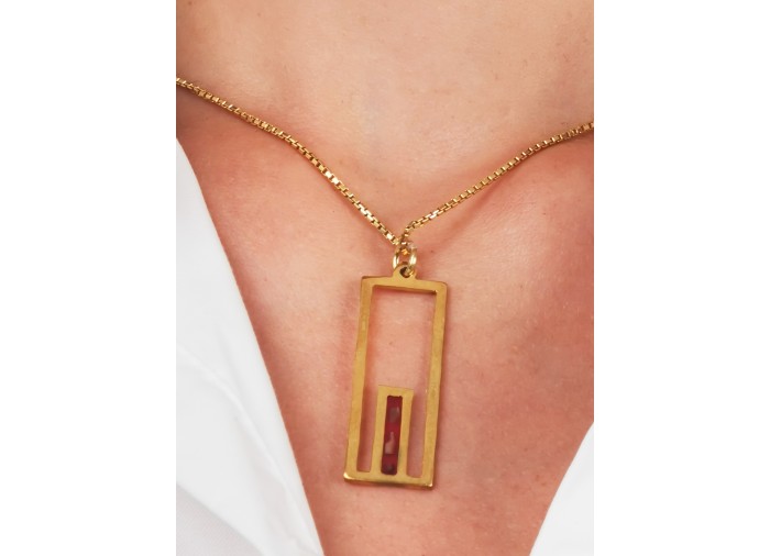 Jerusalem Gate Necklace - Red
