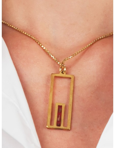 Jerusalem Gate Necklace - Red