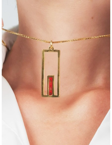 Jerusalem Gate Necklace - Red