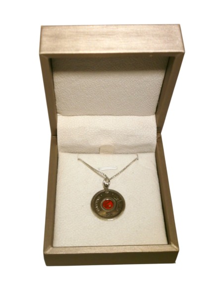 Palästinische Münzen-Halskette - Silber - Rot