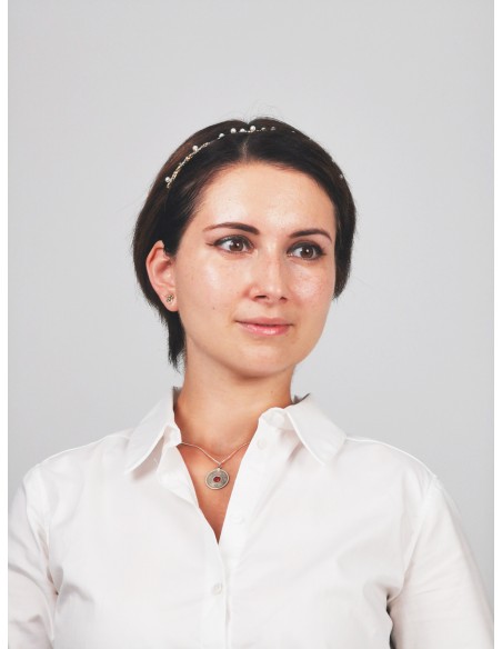 Palästinische Münzen-Halskette - Silber - Rot