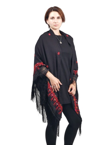 Collier Carte Miniature de la Palestine - Argent - rouge