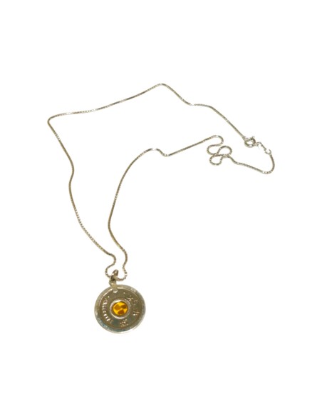 Collier Carte Miniature de la Palestine - Jaune