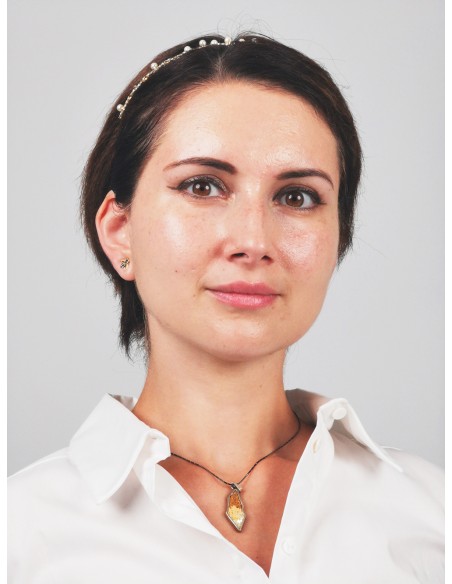 Palestine Map Necklace – Silver with Stones from Jerusalem