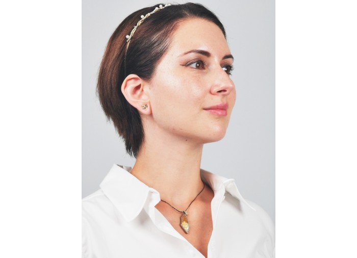 Palestine Map Necklace – Silver with Stones...