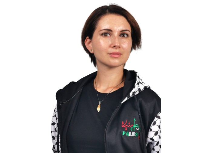 Palestine Map Necklace – Silver with Stones...