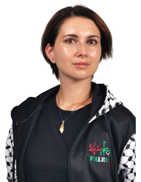 Palestine Map Necklace – Silver with Stones from Jerusalem