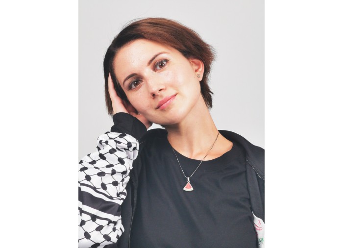 Watermelon Slice Necklace – Silver and Stones...