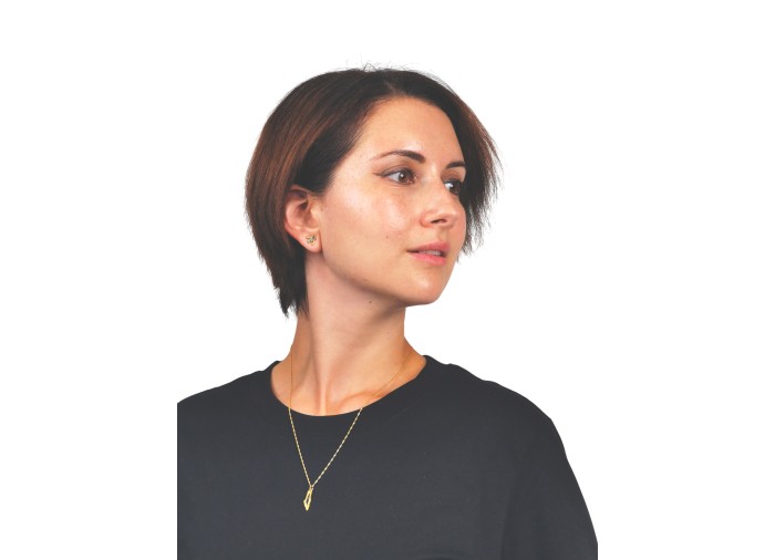 Palestine Mini Map Necklace - Gold-plated...