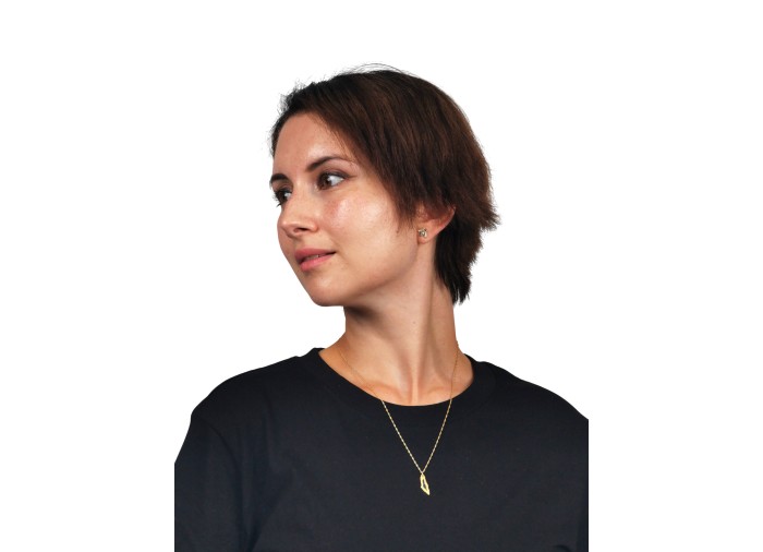 Palestine Mini Map Necklace - Gold-plated...