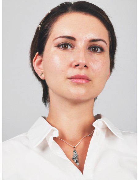 The Map – Darwish Quote Necklace - Silver