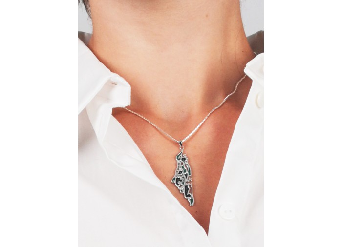 The Map – Darwish Quote Necklace - Silver