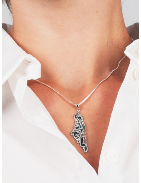 The Map – Darwish Quote Necklace - Silver