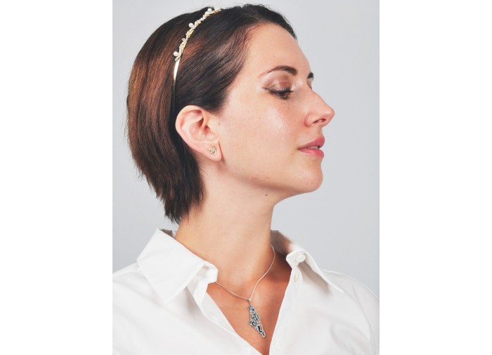 Collier Carte – Citation de Darwish - Argent