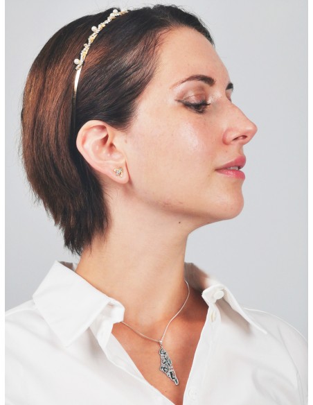 Karte – Darwish-Zitat-Halskette - Silber