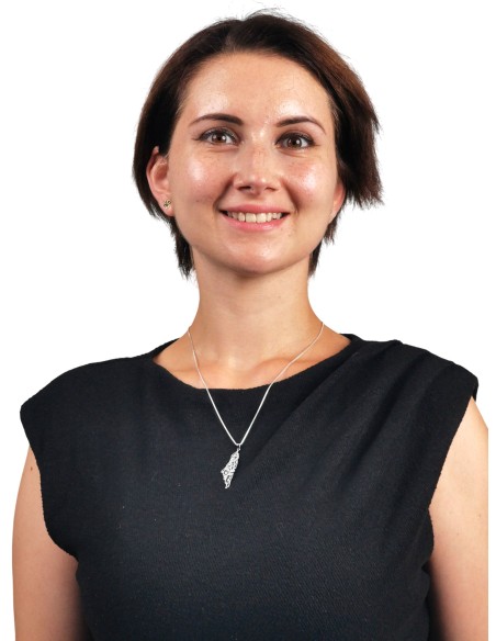 Karte – Darwish-Zitat-Halskette - Silber