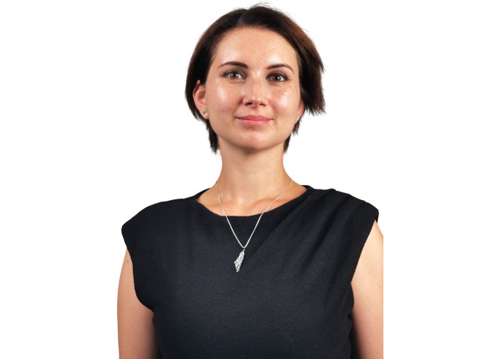 Karte – Darwish-Zitat-Halskette - Silber