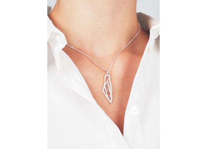 Palestine Map Necklace