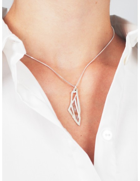 Palestine Map Necklace