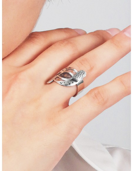 Kufiyyeh-Ring - Silber