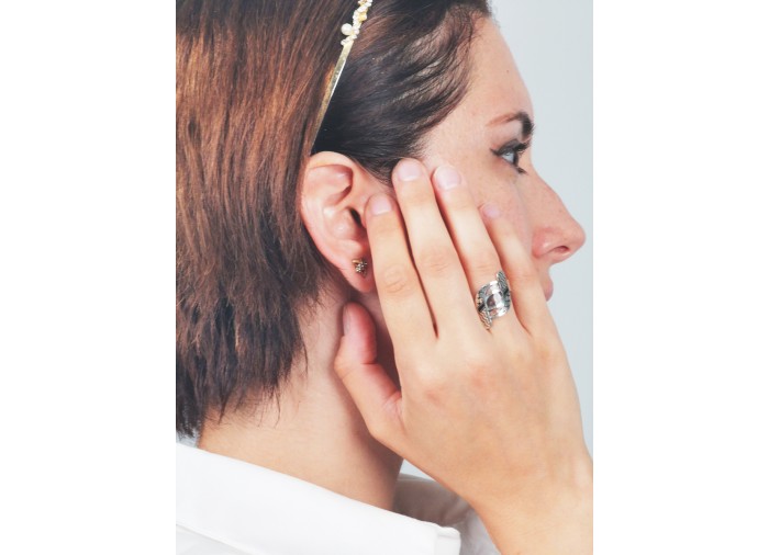 Kufiyyeh-Ring - Silber